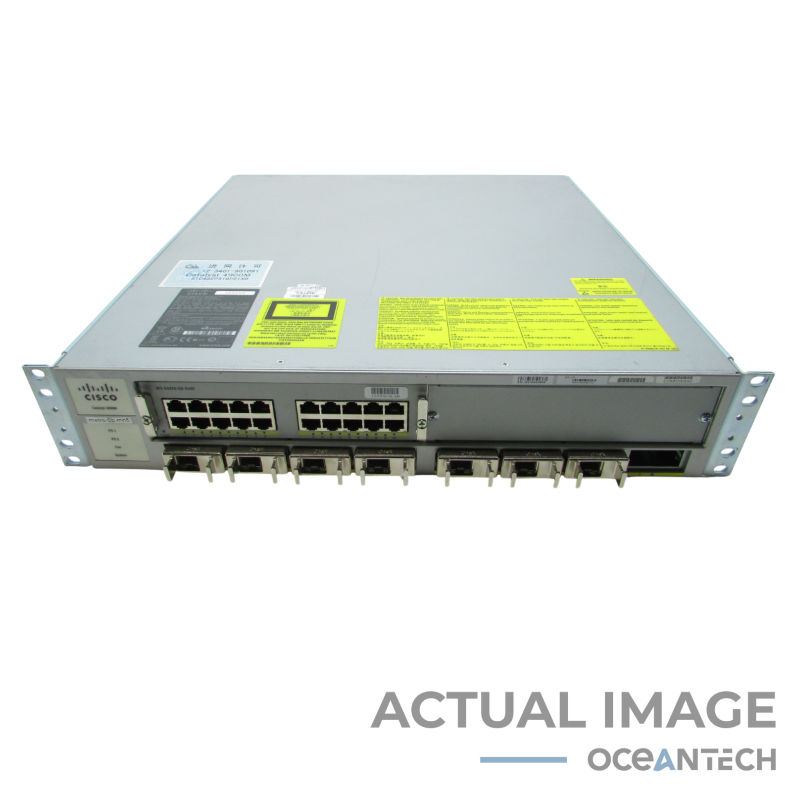 Cisco WS-C4900M V10 W/ WS-X4920-GB-RJ45 7x CVR-X2-SFP10G 2x PWR-C49M-1000AC