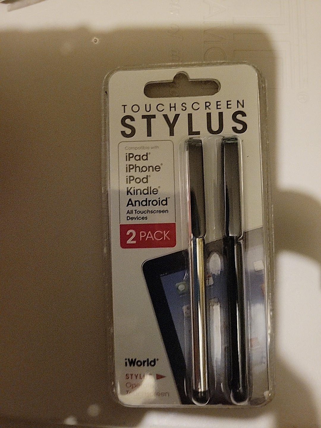 iWorld Stylus Black And Silver - 2pack