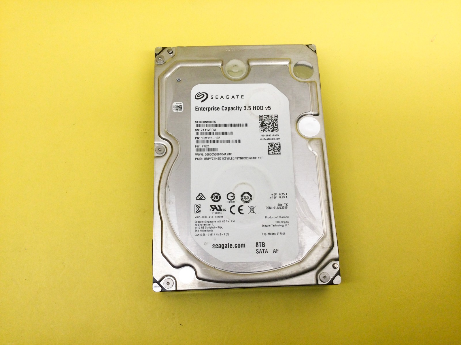 ST8000NM0055 Seagate Enterprise 8TB Capacity 3.5" 7200 RPM SATA III Internal HDD