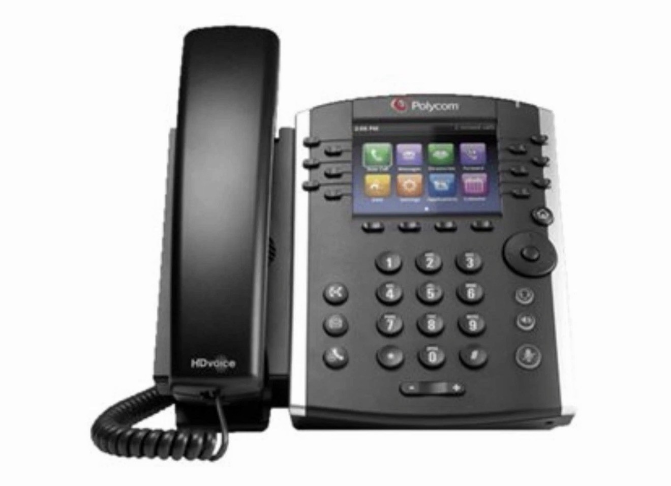 Plantronics Poly VVX 411 12-Line VoIP Desk Phone Handset POE 3.5" Color Display