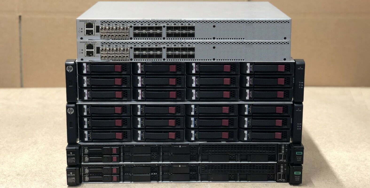 HP MSA 2040 & DL360 Gen10 16GB FC 27.6TB 56-Core Gold 512GB Redundant Server SAN