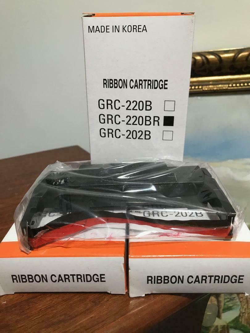 3 Bixolon GRC-220BR Black/Red Ribbon Cartridge New Boxed cinta impresora printer