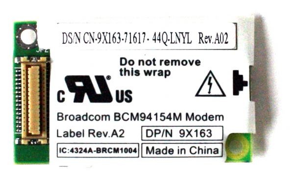 Dell/inspiron 56k broadcom bcm94154m modem rev a2 dp/n 9x163