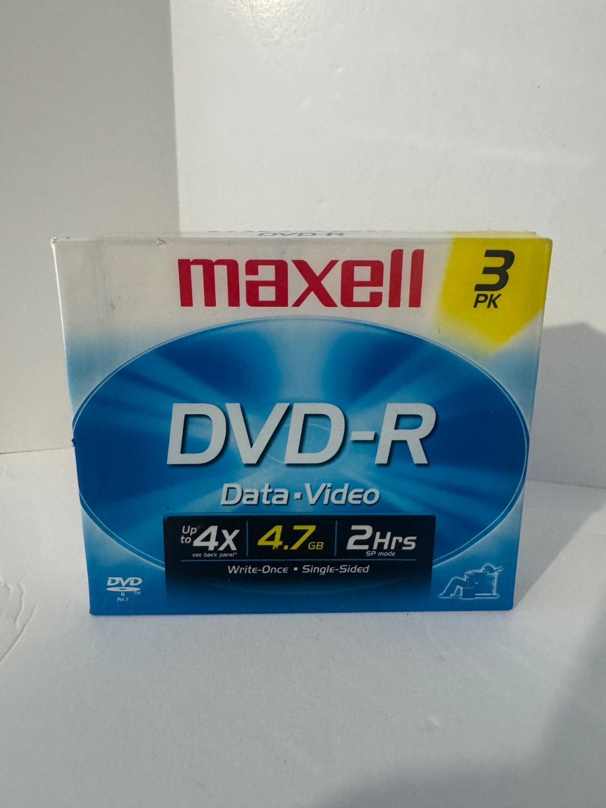 MAXELL 3- PACK DVD-R 4.7GB DATA VIDEO SEALED