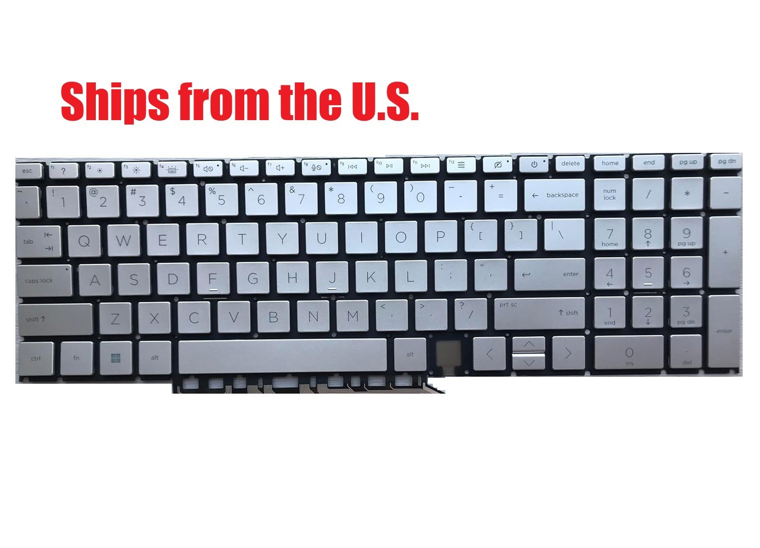 For HP Envy 17-cg1075cl US Silver Keyboard Original New Backlit