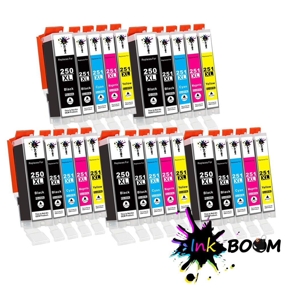 25 Ink Cartridge for PGI-250XL CLI-251XL MG5620 MG6320 IX6820 IP8720 MX922