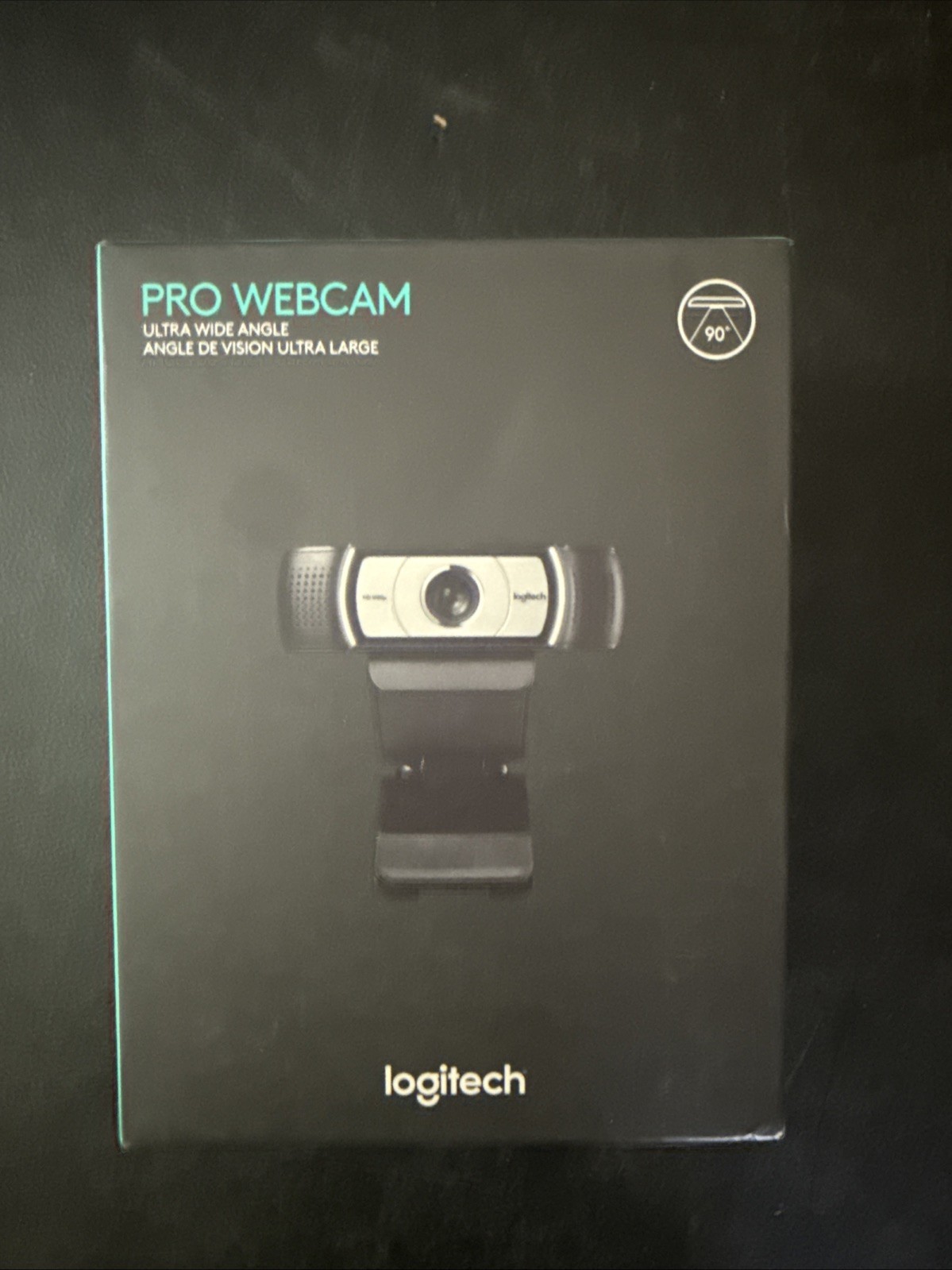 Logitech 1080p HD Pro Webcam Black 90° Wide Angle 4x Zoom Dual Mic 960-001070