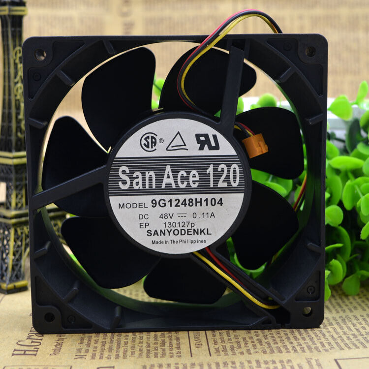 1pc Sanyo SAN ACE 9G1248H104 48V 0.11A 12038 12CM  3-wire Cooling Fan