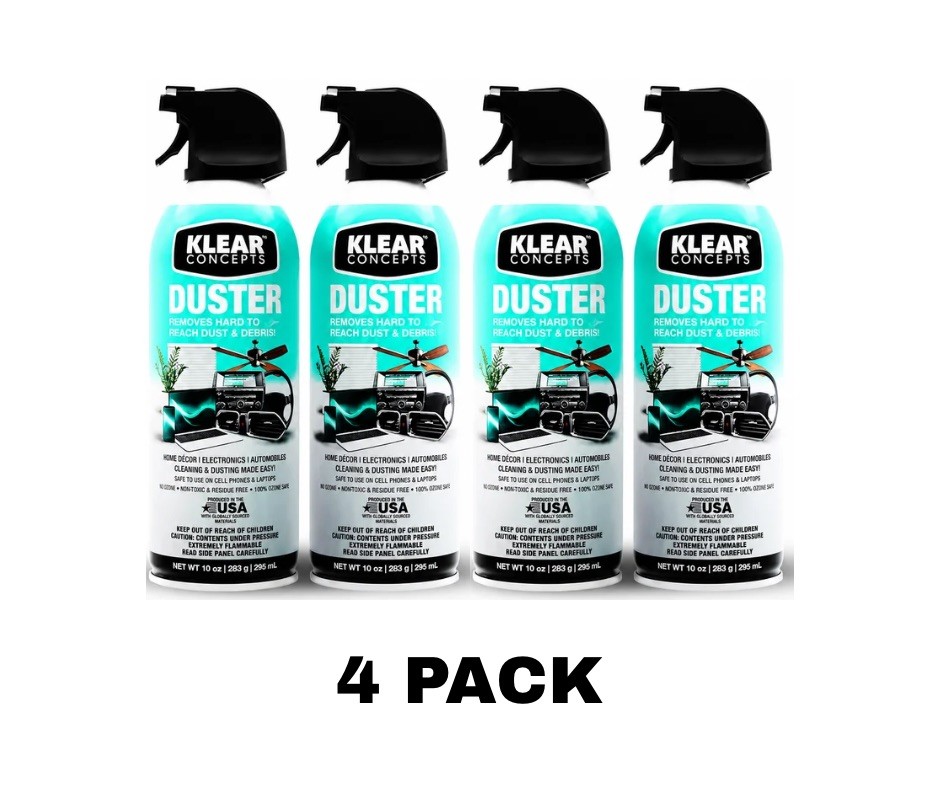 10 Oz Compressed Air Duster 4 Pack Cleaning Cans Electronic Computer Keyboard