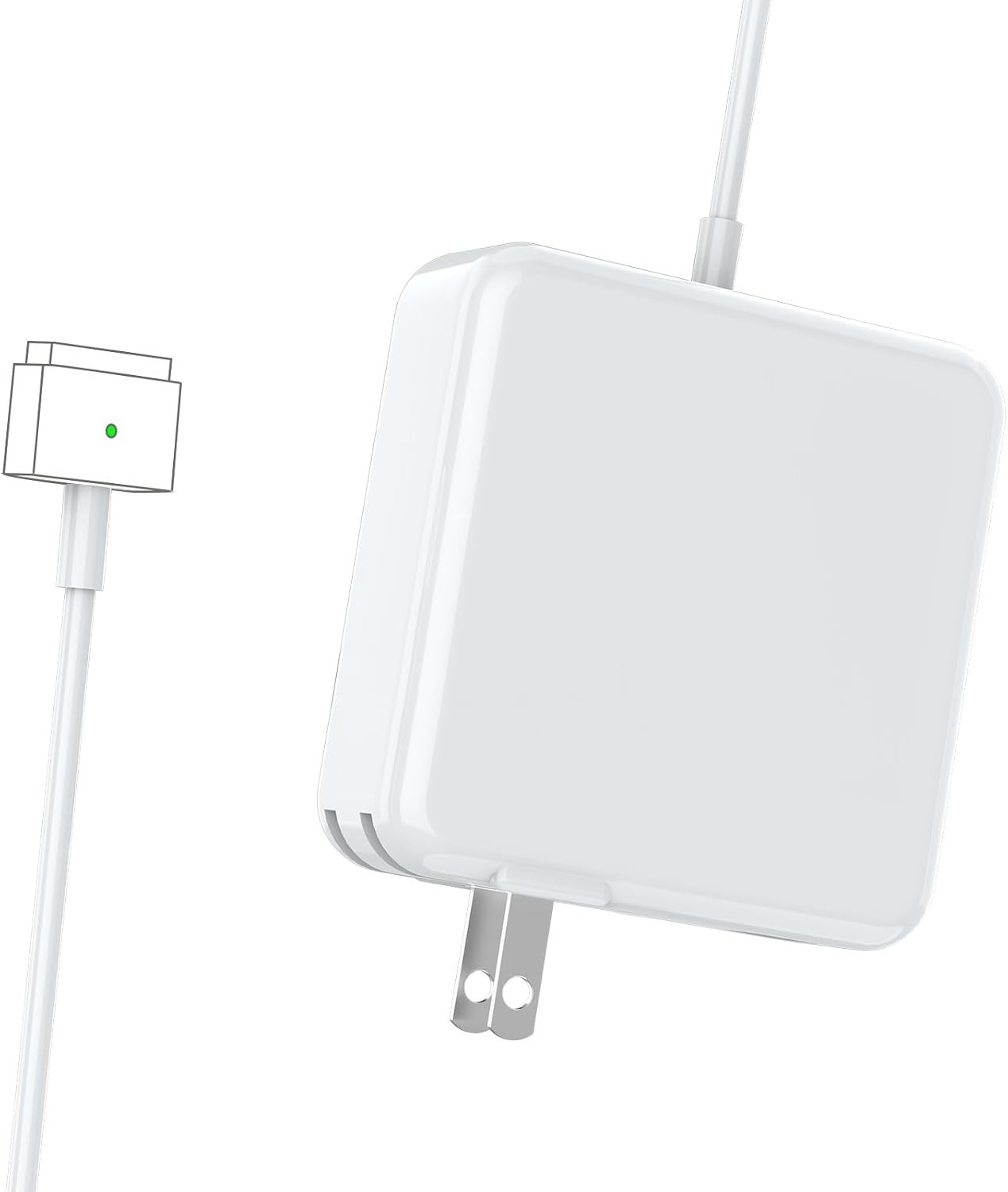 60W Mag 2 T-Style Magnetic Charger for MacBook Pro/Air 11/13 Inch 2012-2017, ...