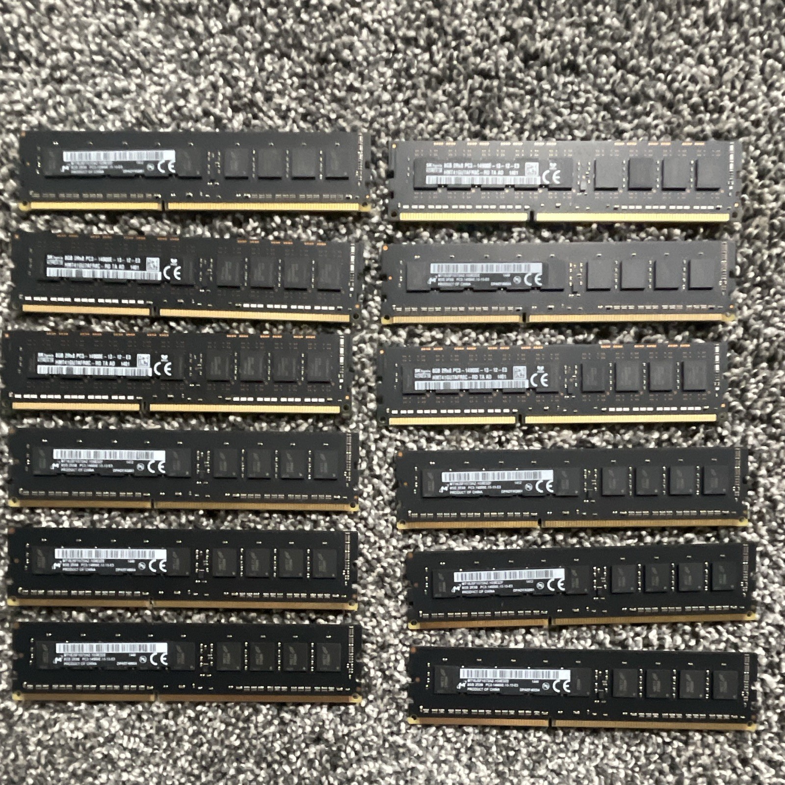 96GB RAM MT18JSF1G72AZ-1G9E22E 8x12 sticks