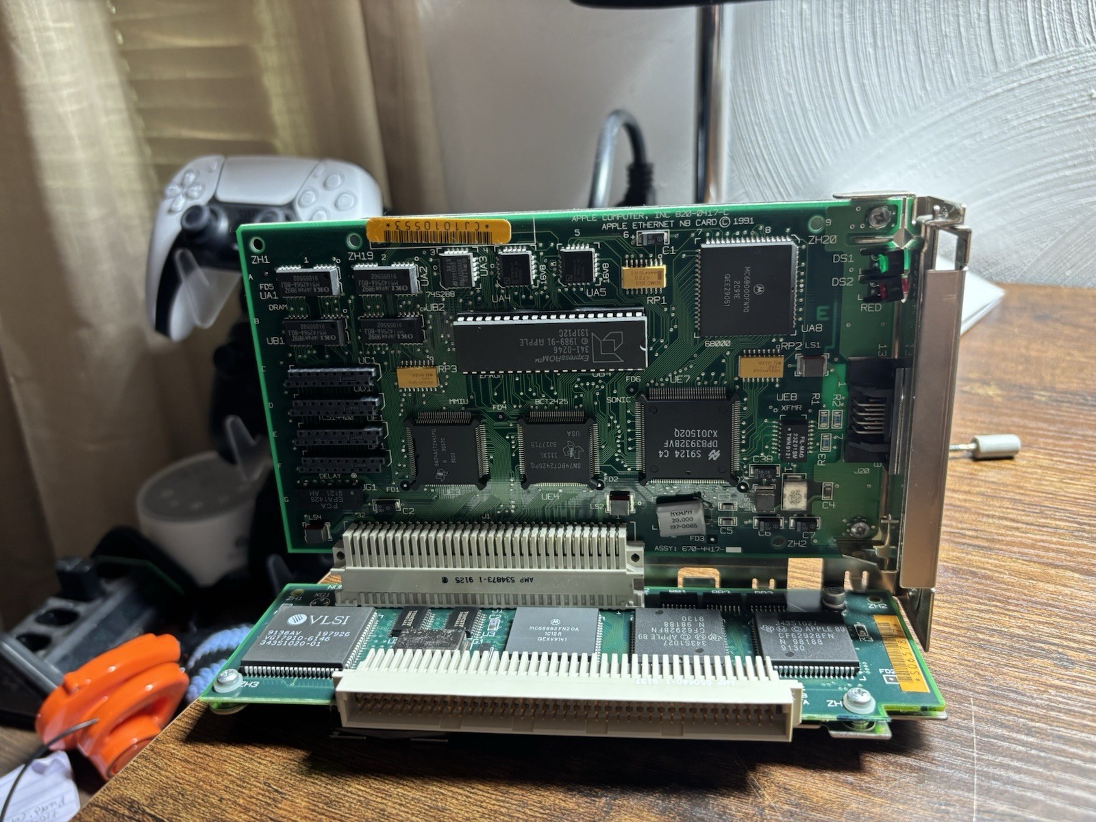 Vintage Apple Macintosh IIsi NuBus Adapter Card 820-0305-01 + Ethernet NB Card