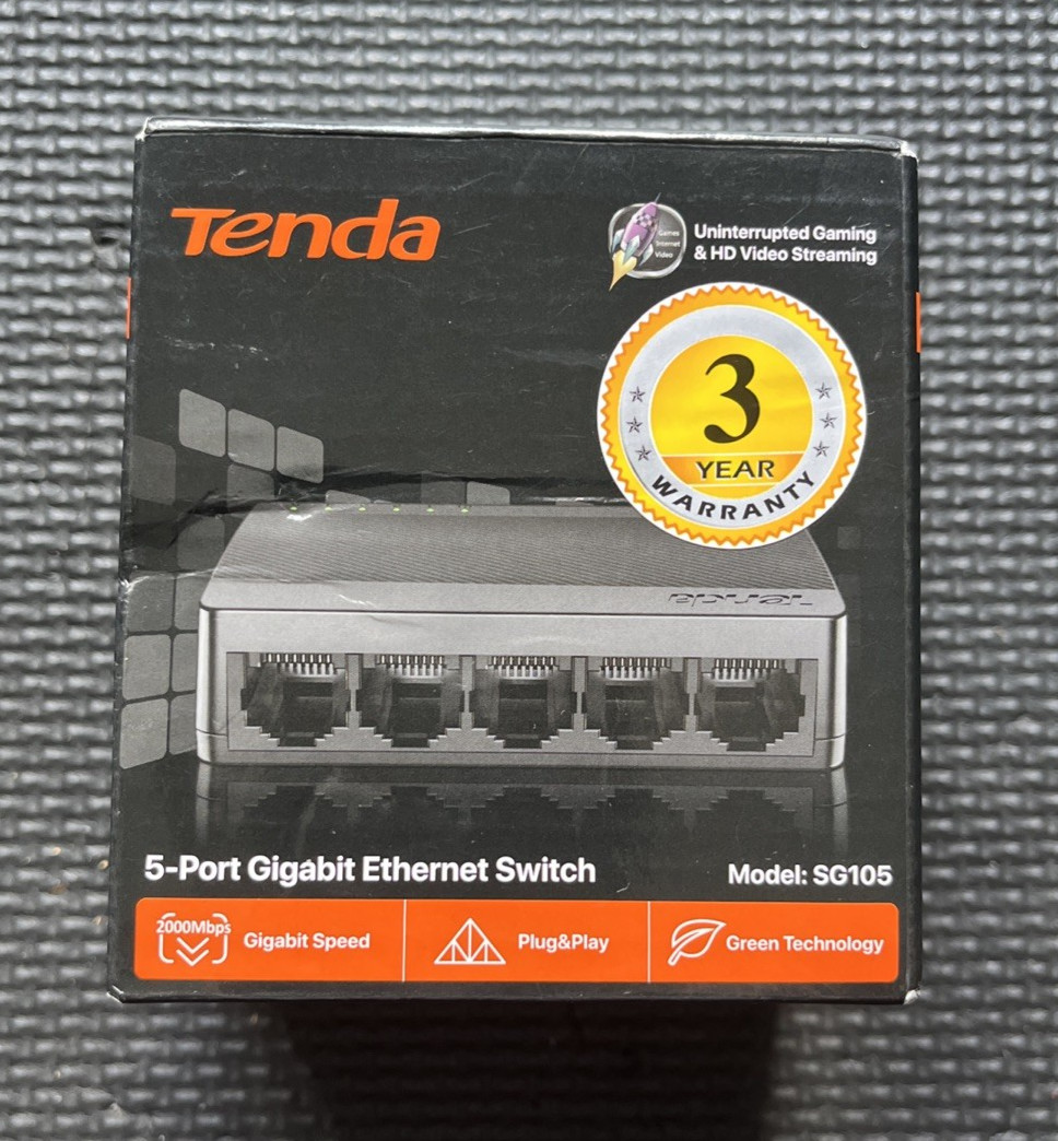 Tenda SG105 5-Port Gigabit Ethernet Switch Unmanaged LAN Hub