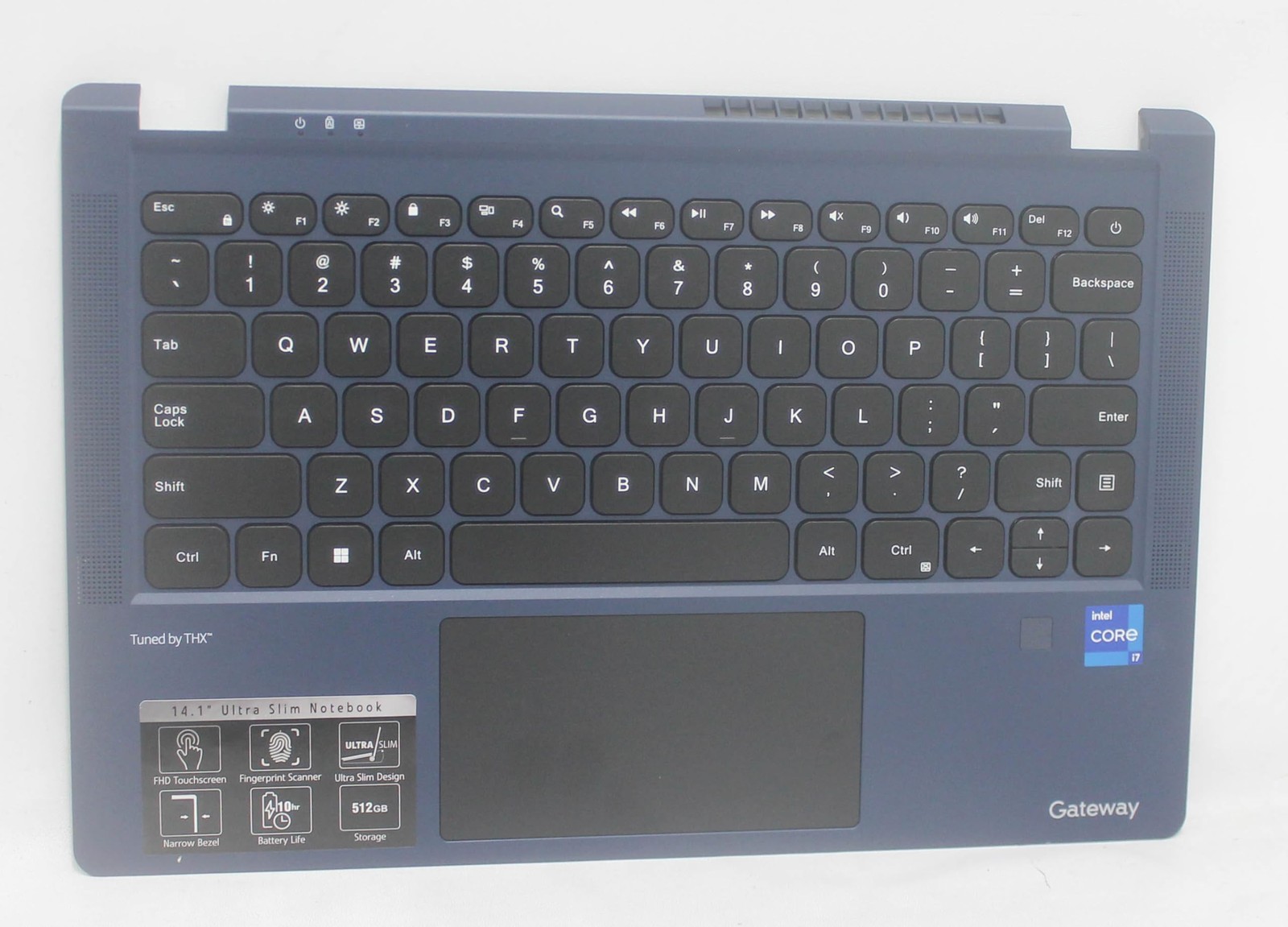 GWTC71427-BL-PALMREST Gateway Palmrest Top  W/Kb Us Blue Gwtc71427-Bl"GRADE A"