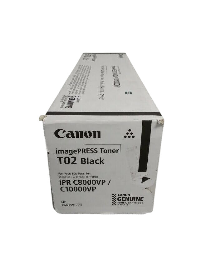 Canon T02 8529B001 Black Toner Cartridge imagePRESS C10000VP Sealed