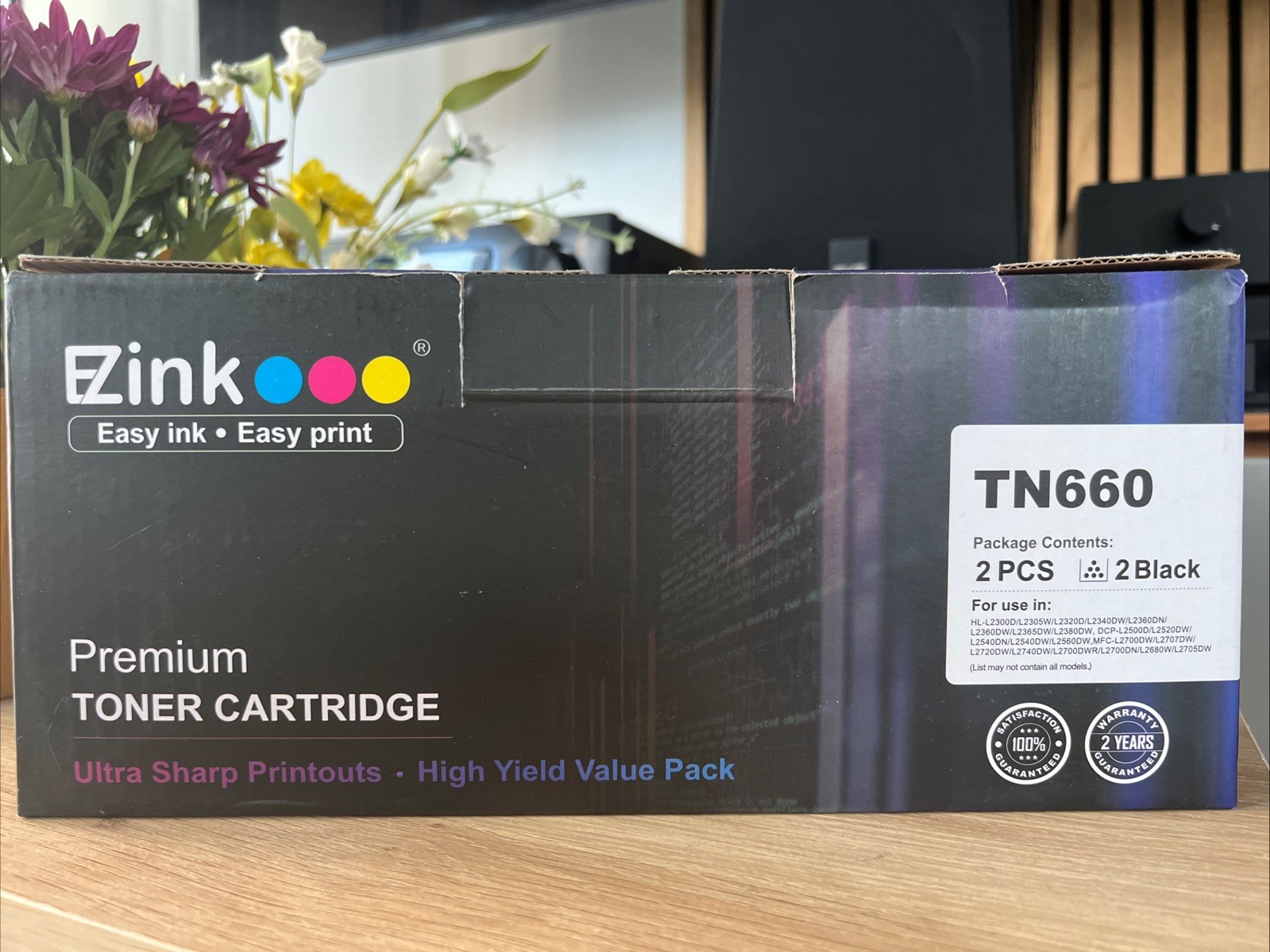 EZink TN660 2 Black Premium Toner Cartridges