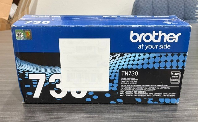 Brother TN730 Genuine Original Standard Yield Black Toner Cartridge