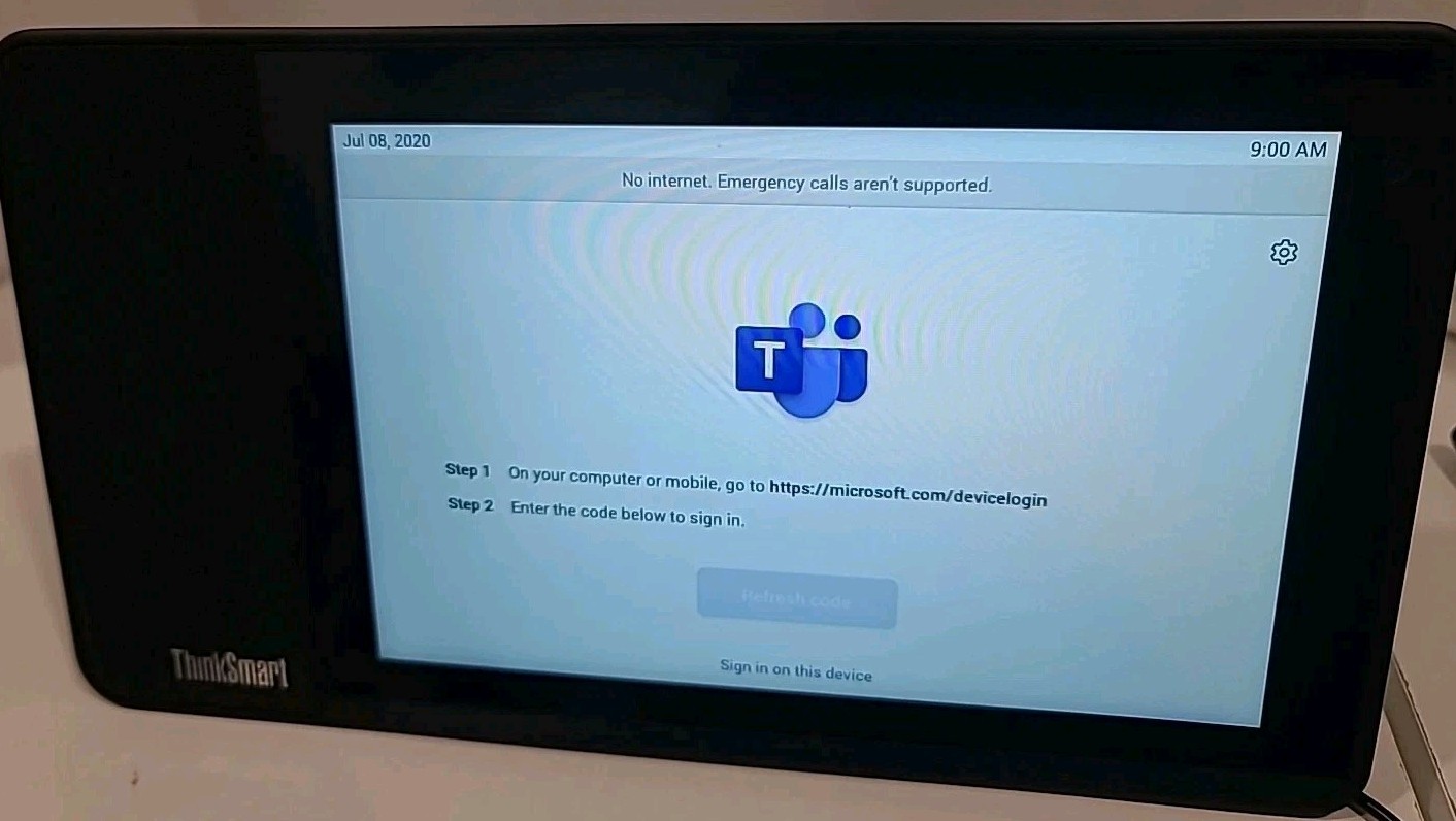 Lenovo ThinkSmart View For MS Teams Wi-Fi Bluetooth 8" IPS HD Touchscreen 8-Core