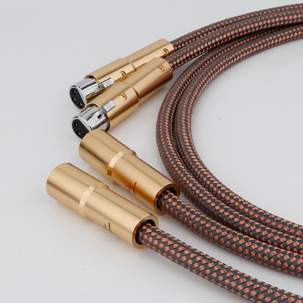 Pair Accuphase 40th HiFi Audio XLR Cable OFC Copper Cord Microphone Cables Line