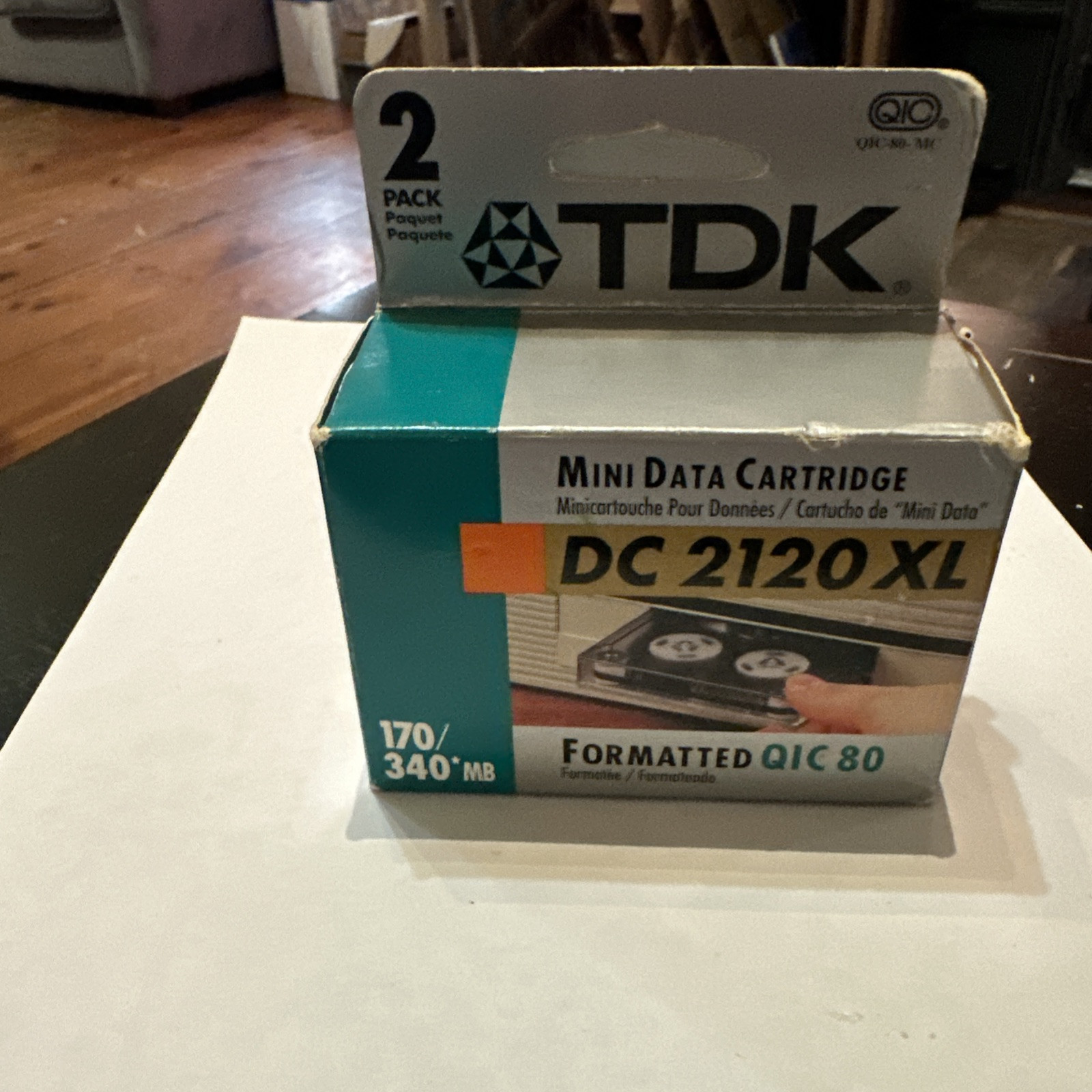 2pk TDK New DC2120 Mini Data Cartridge 170mb  DC 2120 XIMAT
