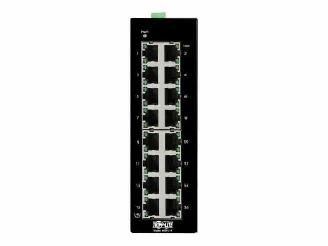 Tripp Lite Ethernet Switch Unmanaged 16port Industr 16 Port Ethernet Switch