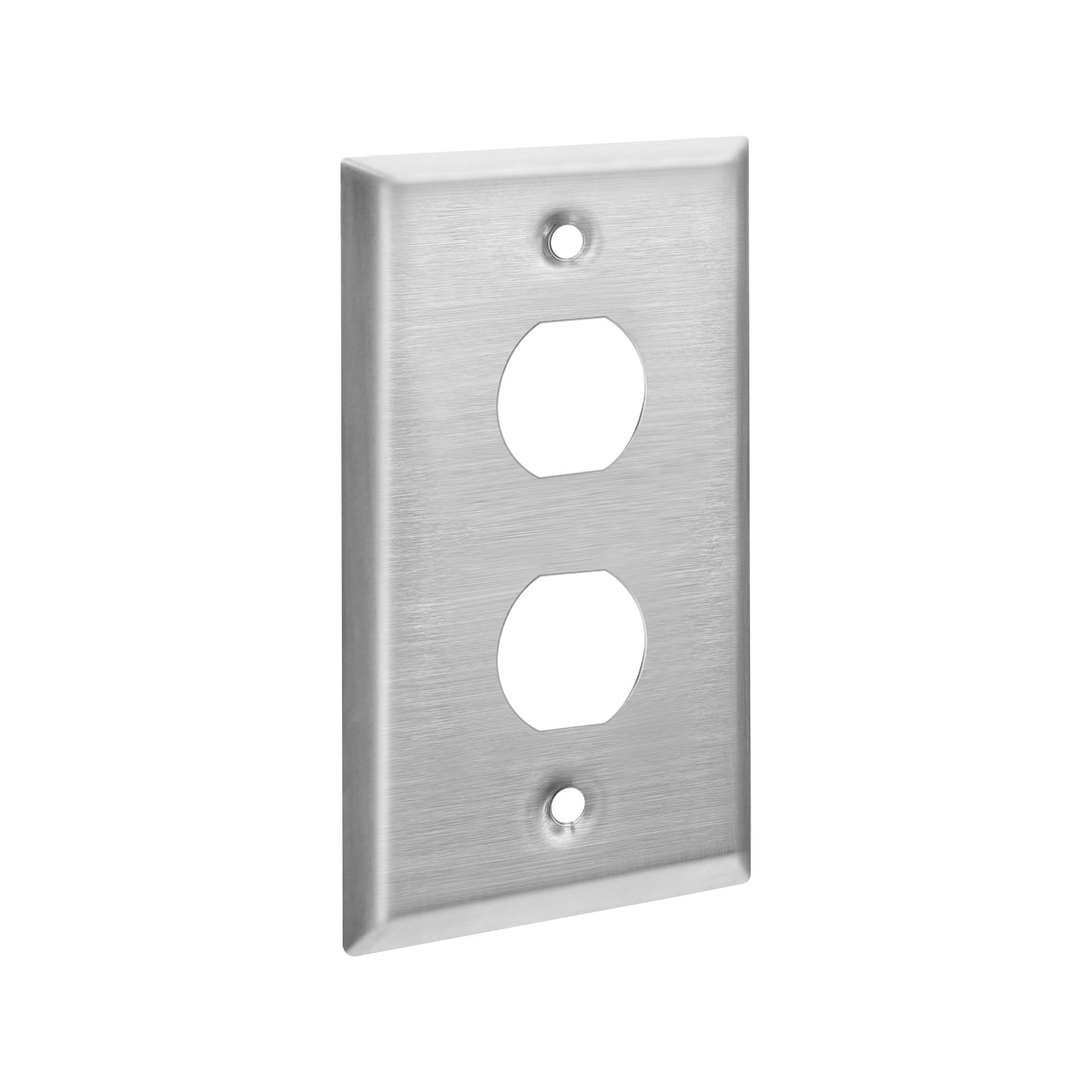 5 Pack of 2-Port Single Gang Stainless Steel Wallplate with Water Seal