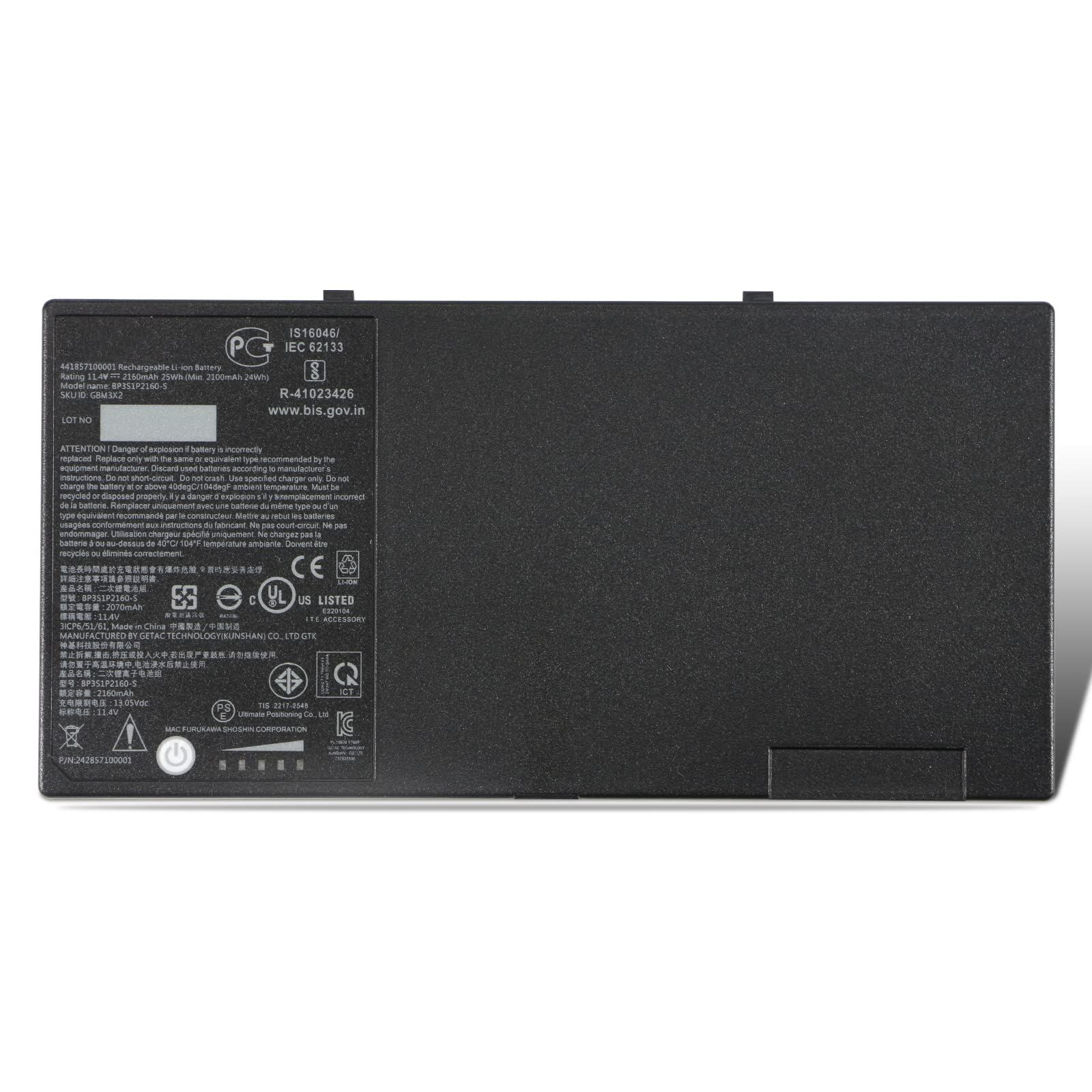 MULS BP3S1P2160-S Laptop Battery Replacement for Getac F110 Tablet PC F110...