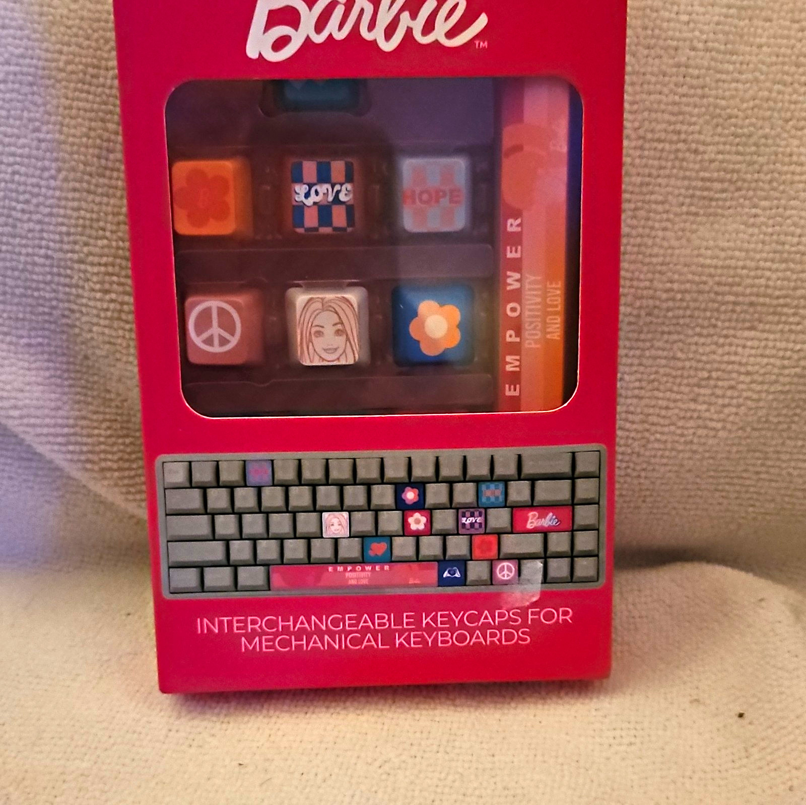 Barbie Interchangeable Keycaps Set for Mechanical Keyboard Pink QWERTY English