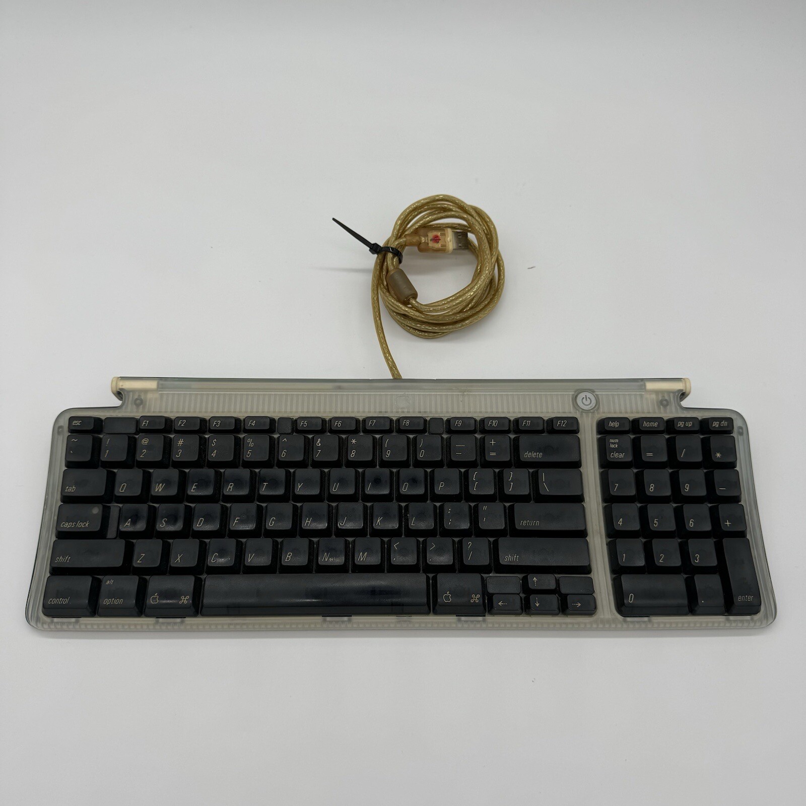 Vintage 1999 Apple M2452 Teal/Graphite USB Keyboard for G3 / G4 Macintosh TESTED