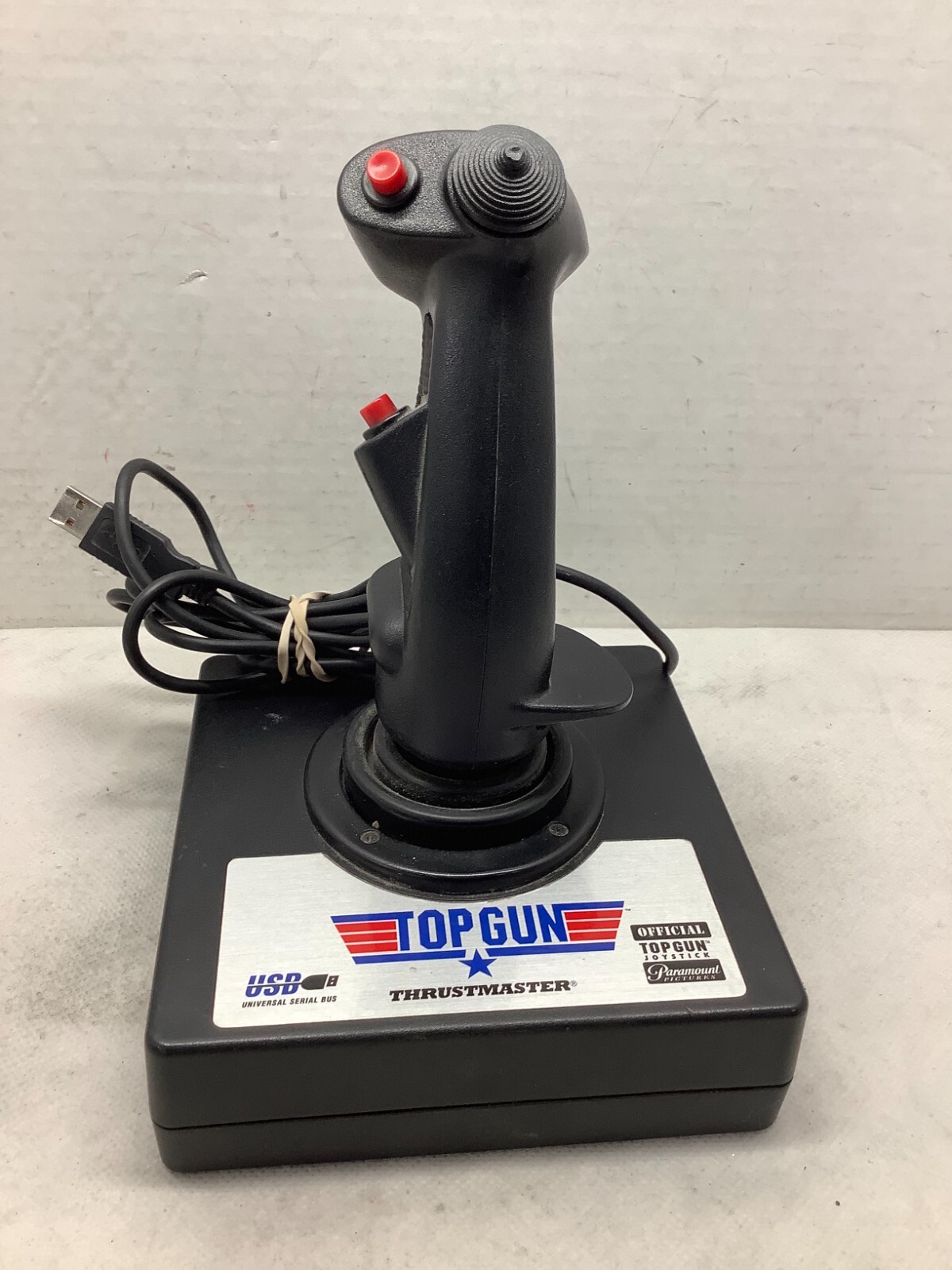 Pc Computer Vintage Thrustmaster Top Gun Game Flight Controller Joystick Thrust