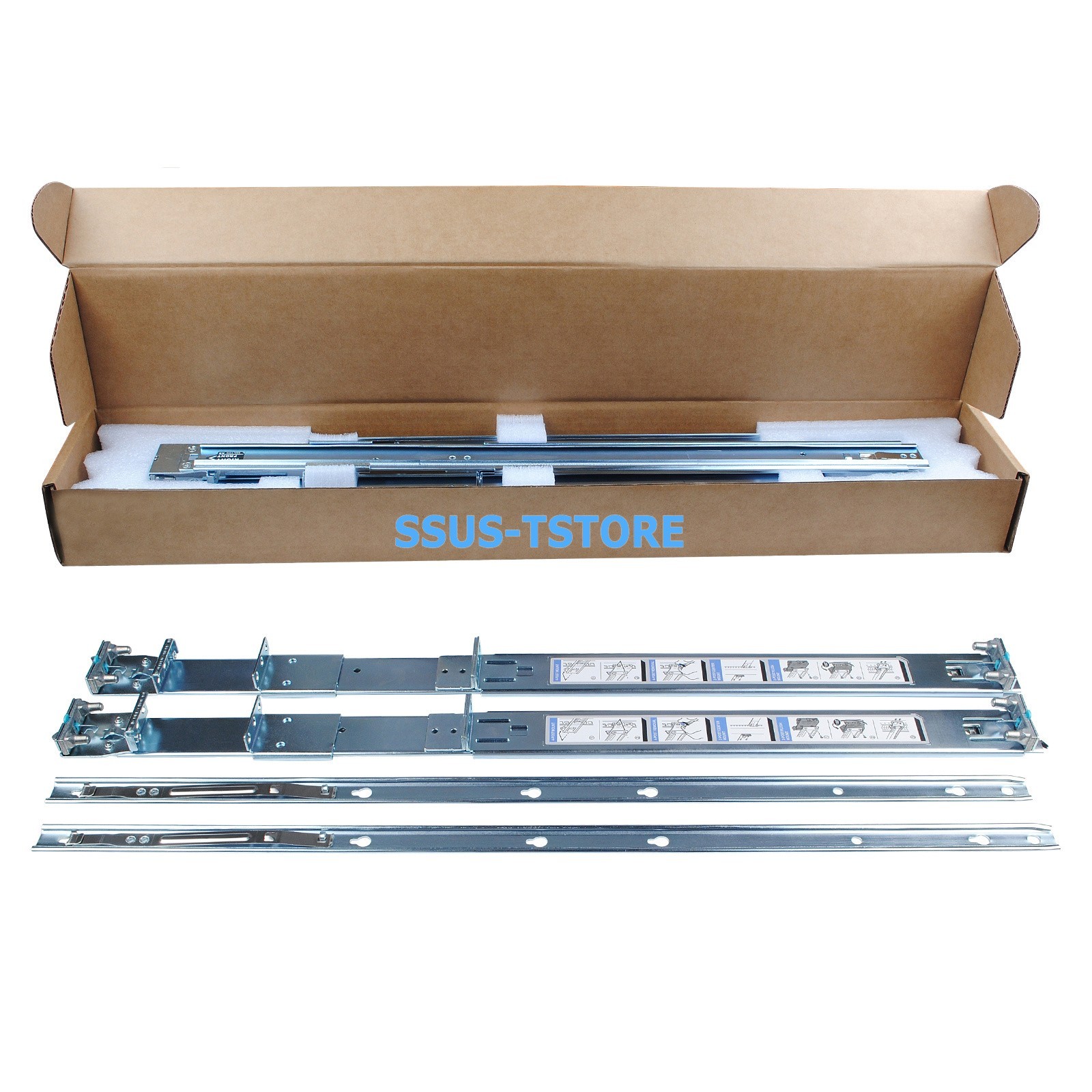 Dell 0C597M C597M 1U Static Rail Kit PowerEdge R210 R220 R230 R310 R410 R420 430