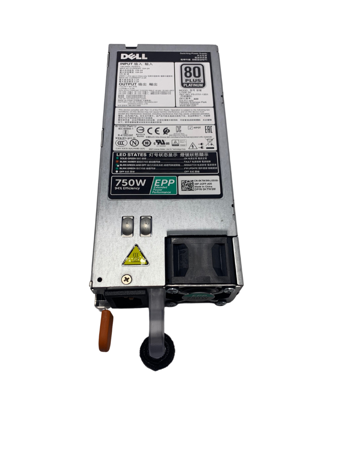 Dell KTW3M 750Watt Power Supply Poweredge R530 R630 R730 R730XD R930 T430 T630