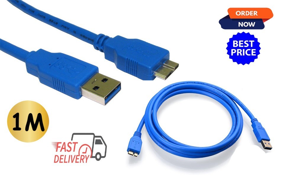 Brand New USB 3.0 Data Cable Fast Lead Portable External Hard Drive Top Quality