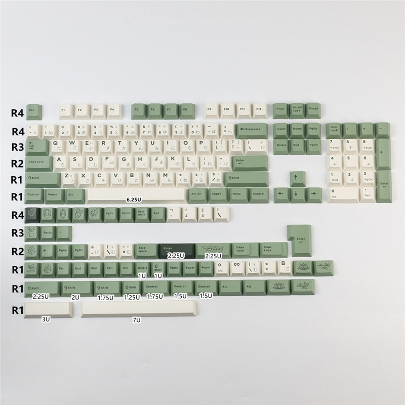 Desert Botanical Keycap Cherry Height PBT for Cherry MX Keyboard 160 Keycaps