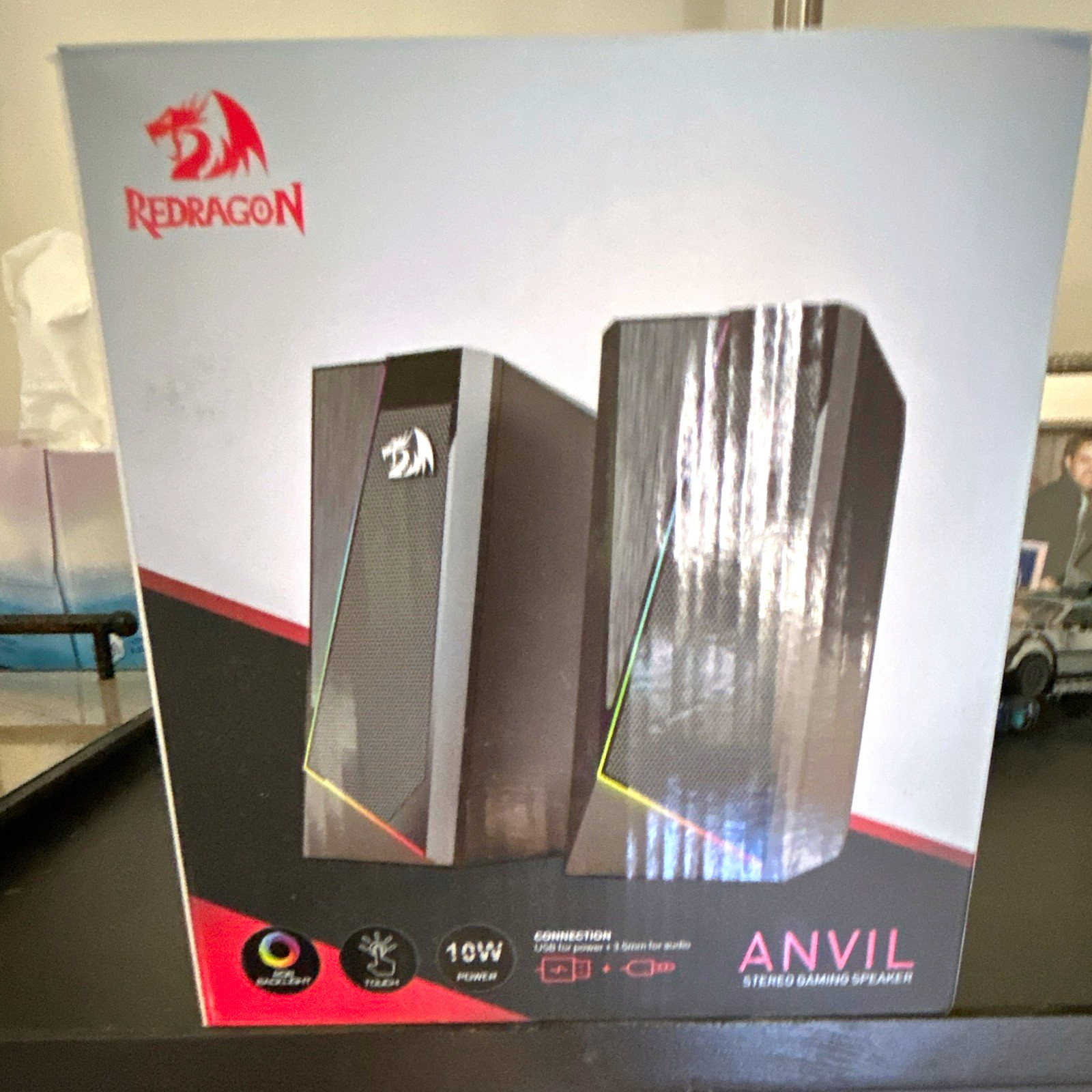 Redragon ANVIL GS520 2.0 RGB Gaming Computer Speakers Touch USB 3.5mm