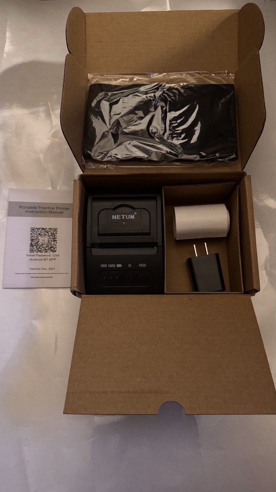 NETUM NT-1809 Receipt Printer, Portable 58mm Mini Thermal POS Printer Bluetooth