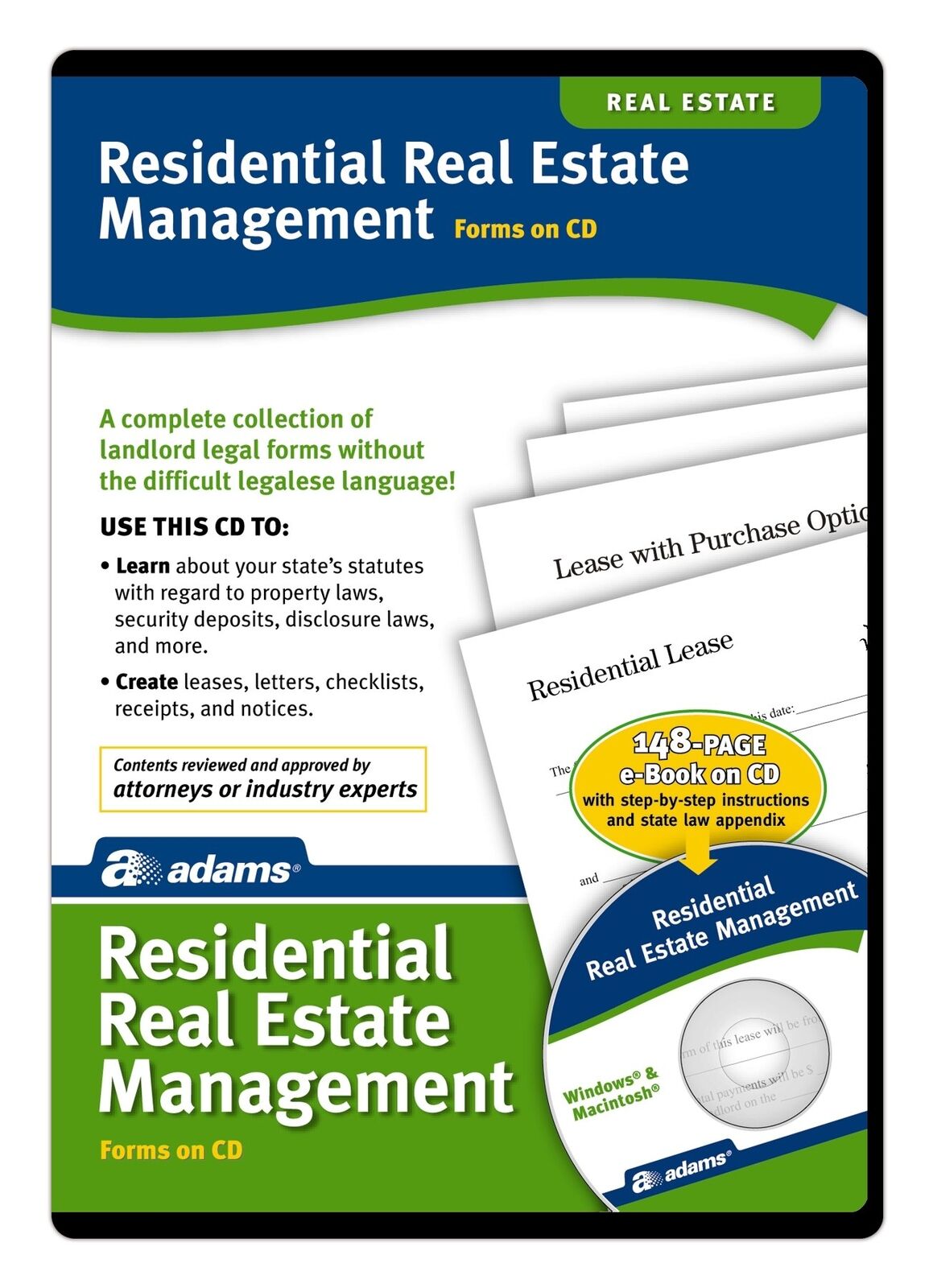 Adams Residential Property Management, Forms on CD (SS505)