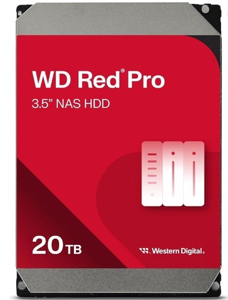 Western Digital 20TB WD Red Pro NAS Internal Hard Drive HDD - 7200 RPM, SATA