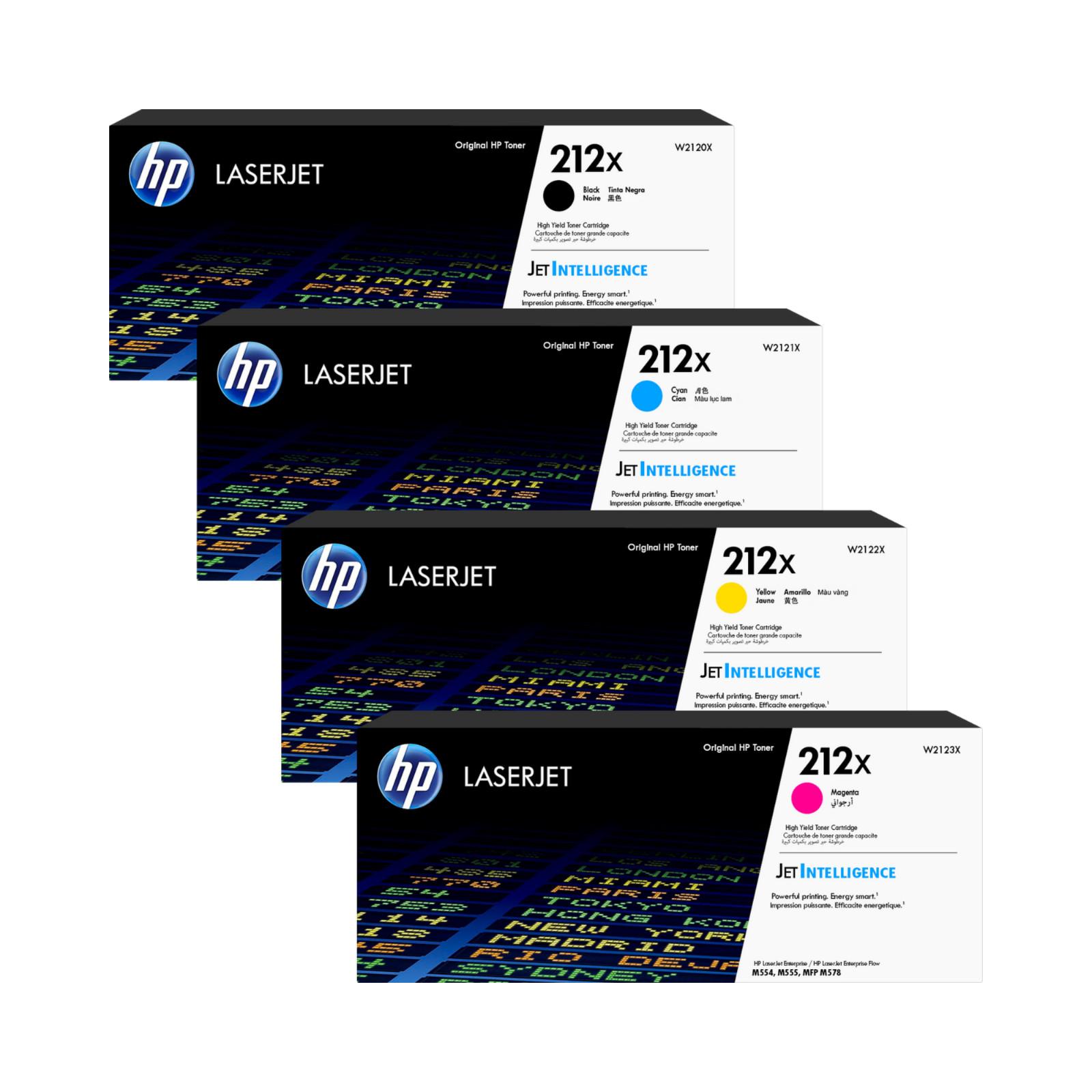 HP 212X High Yield Toner Set W2120X-W2123X Genuine OEM Factory Sealed Fast Ship