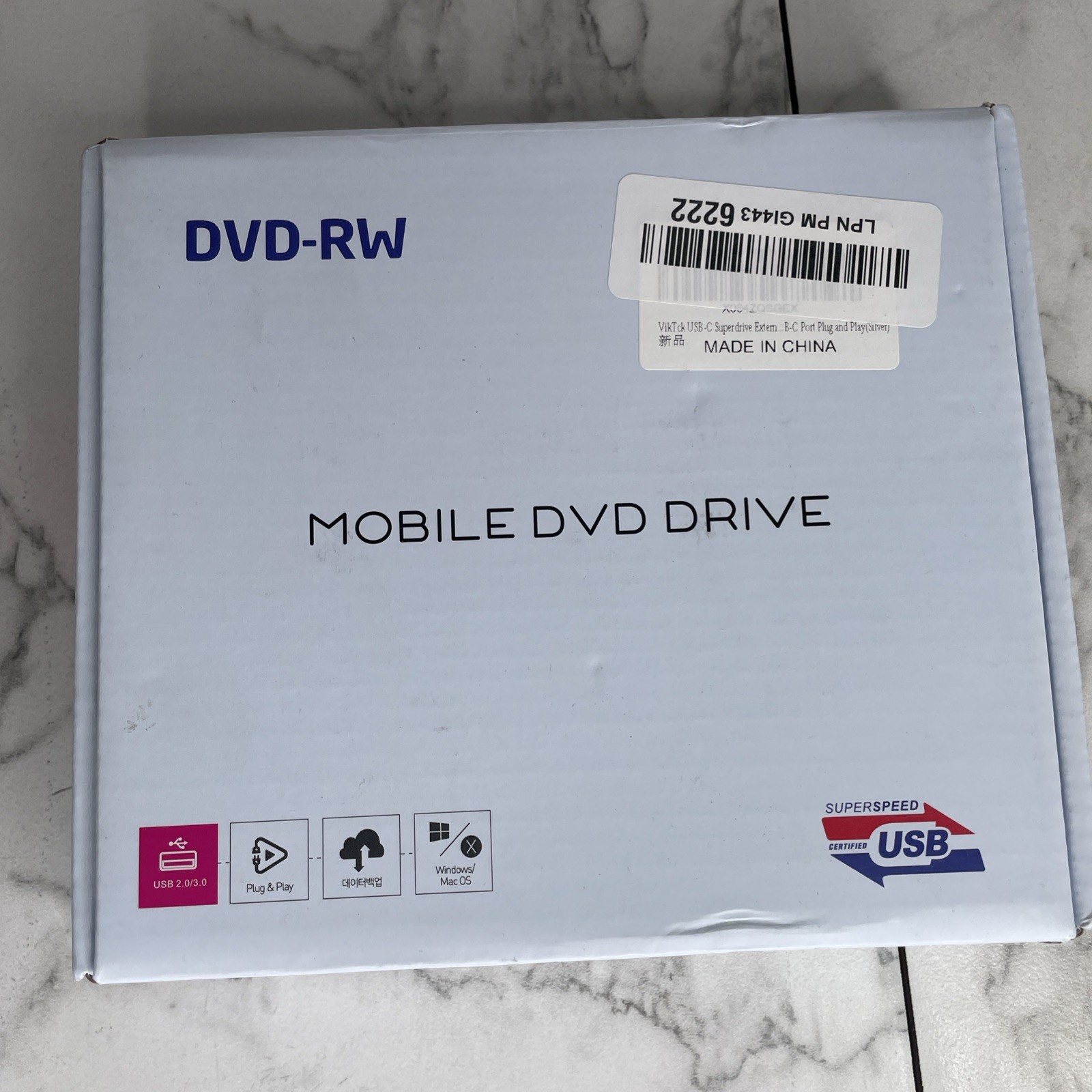 External USB-C SuperDrive DVD CD Drive Portable Reader/Burner For Apple A1