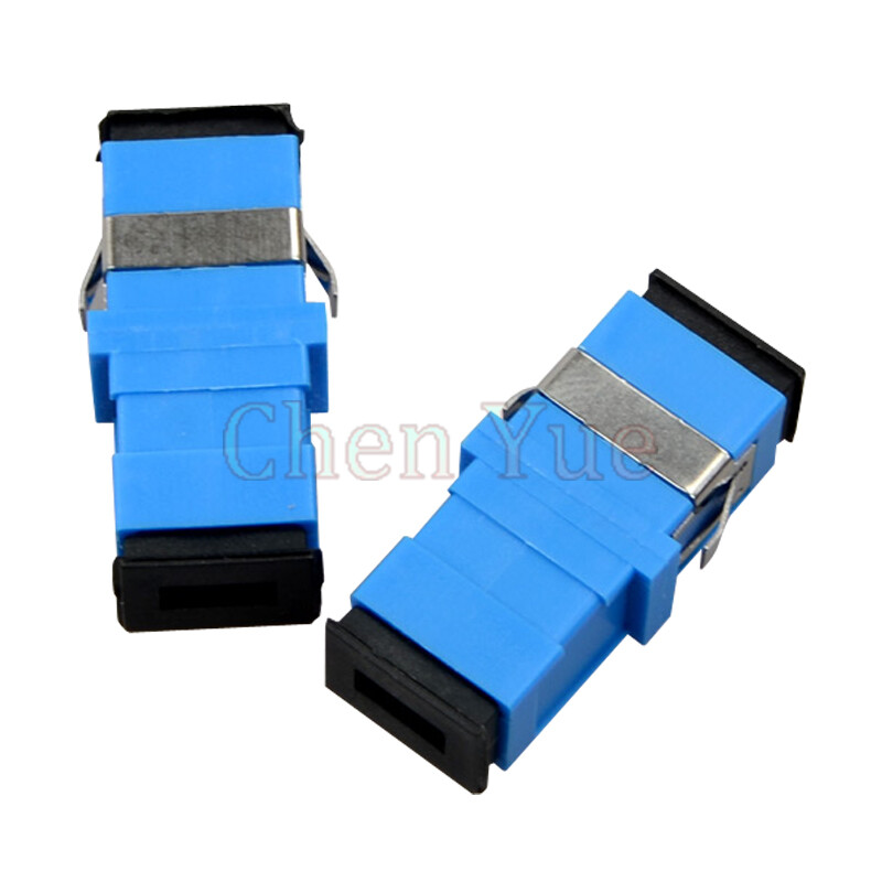 100pcs SC UPC simplex adapter fiber optic adapter no flange blue ftth coupler SM