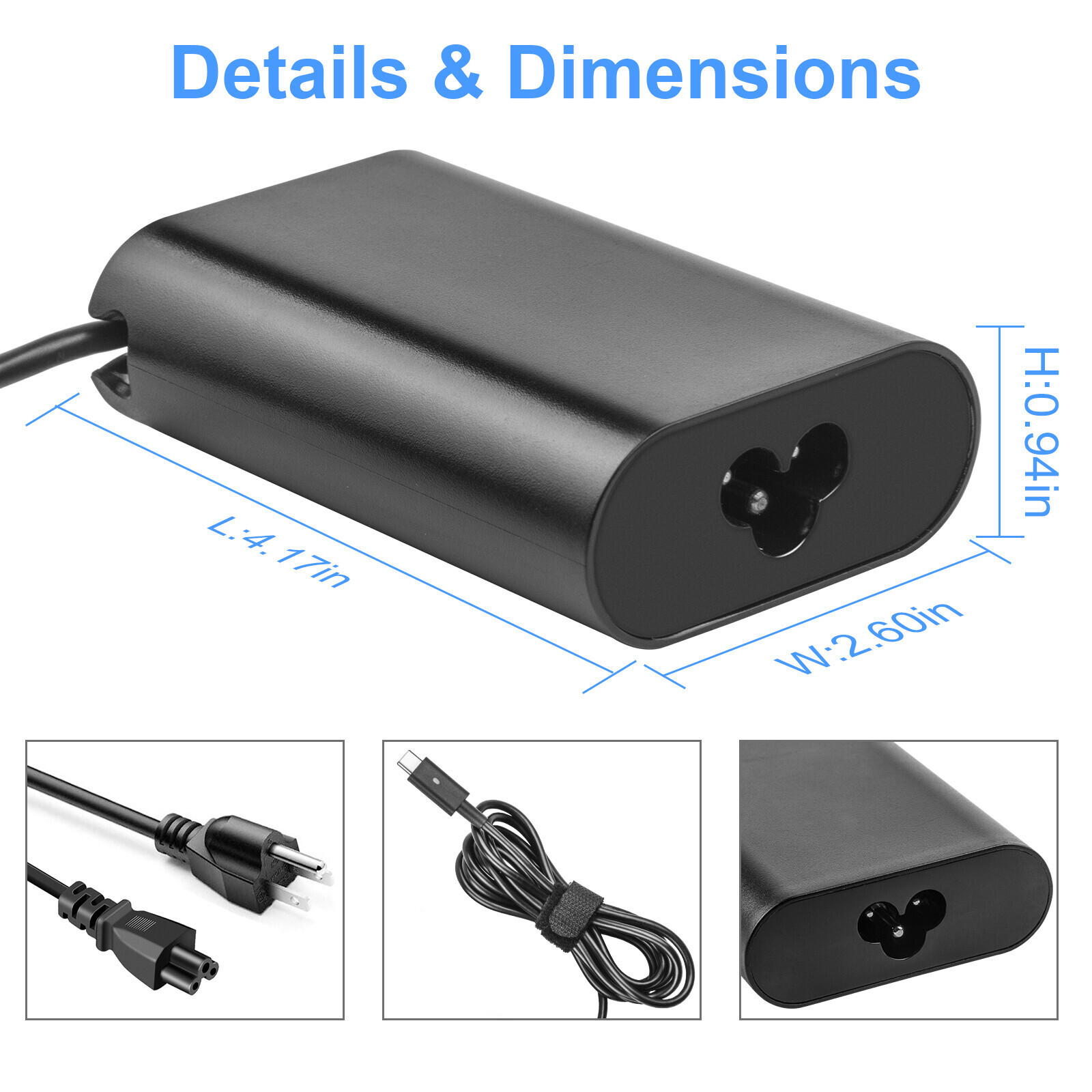 For Dell Latitude 14 3420 3440 5430 5431 5440 65W Type C Adapter USB-C Charger