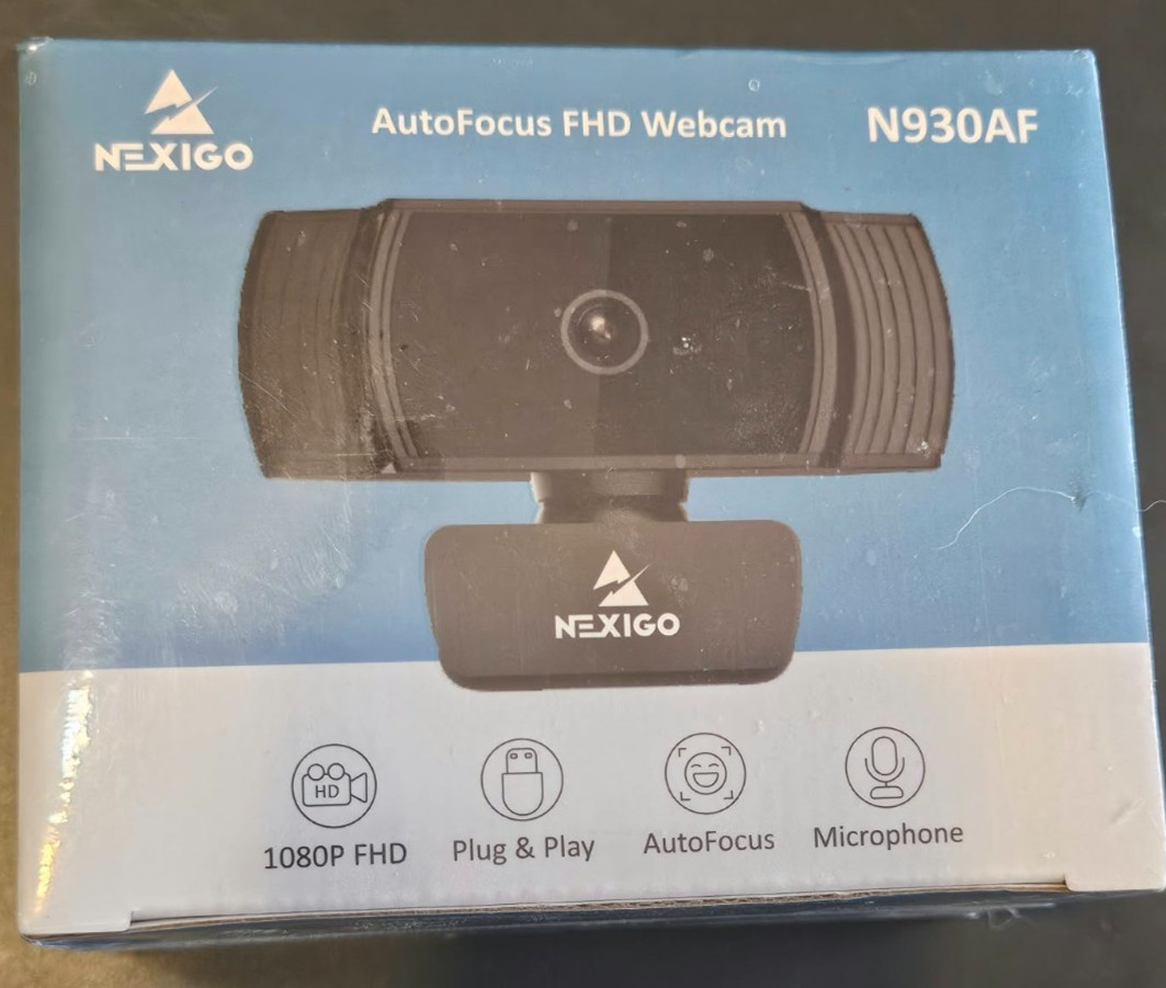 NexiGo N930AF AutoFocus Webcam Microphone 1080p FHD USB Web Camera NEW UNOPENED
