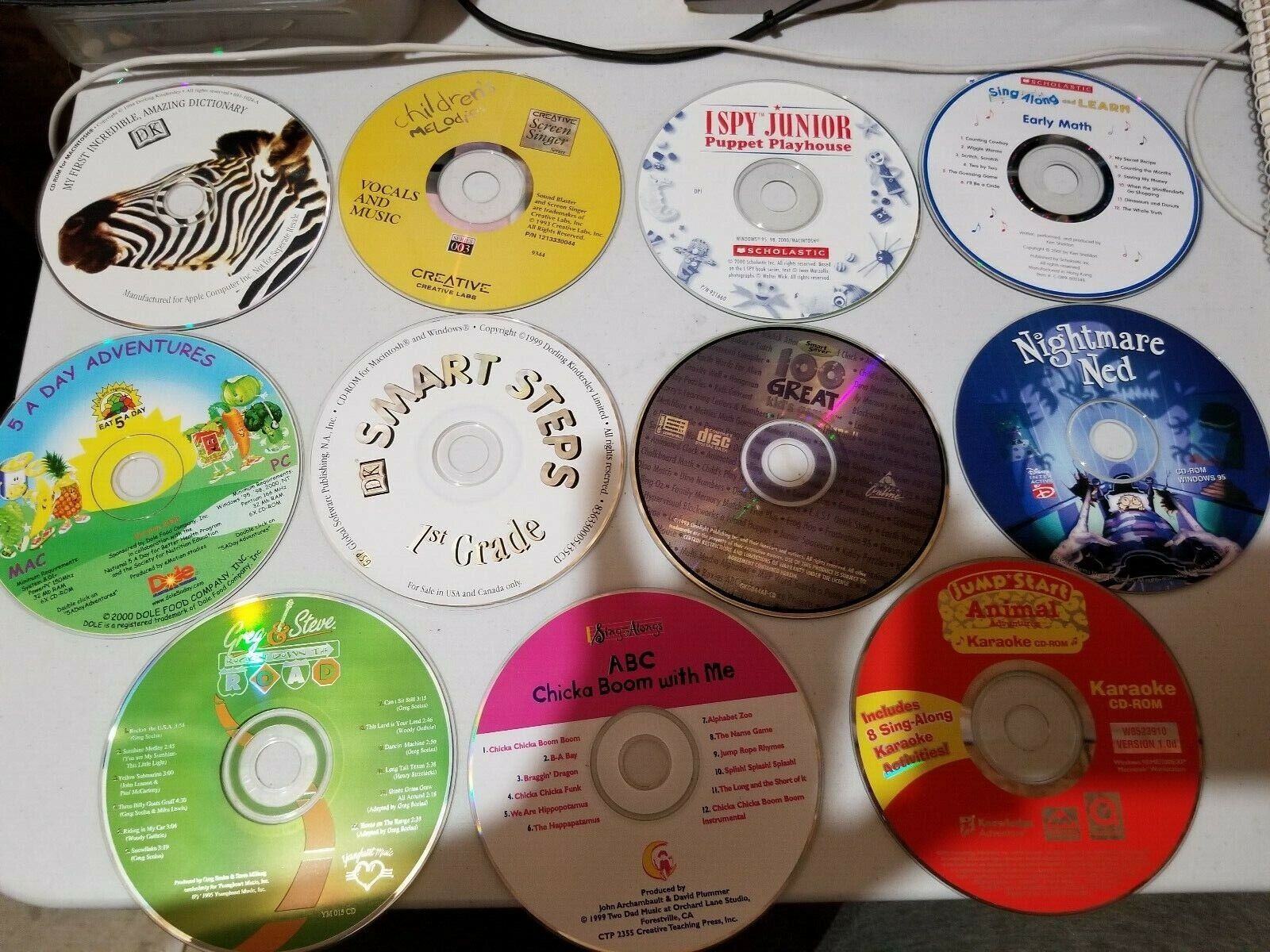 PC Games Vintage 1990s Lot Of 11 Nightmare Ned, I Spy CD Rom Etc