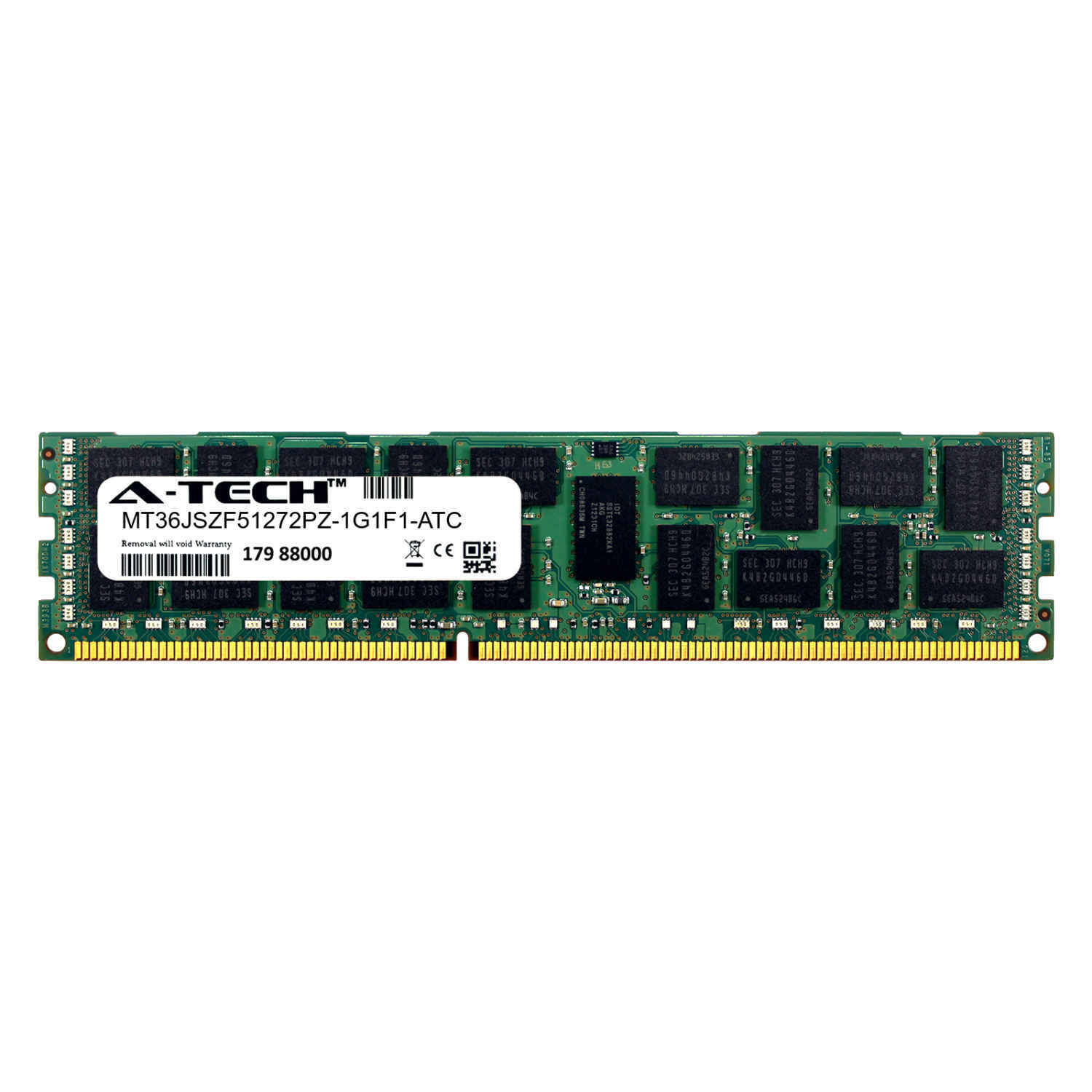 4GB DDR3 PC3-8500R RDIMM Replacement for Micron MT36JSZF51272PZ-1G1F1 Memory RAM