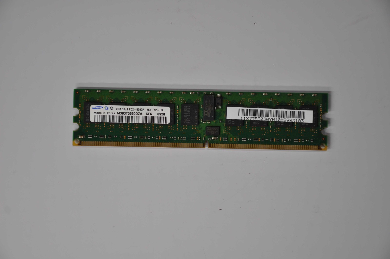 SAMSUNG 2GB 1Rx4 PC2-5300P USED M393T5660QZA-CE6