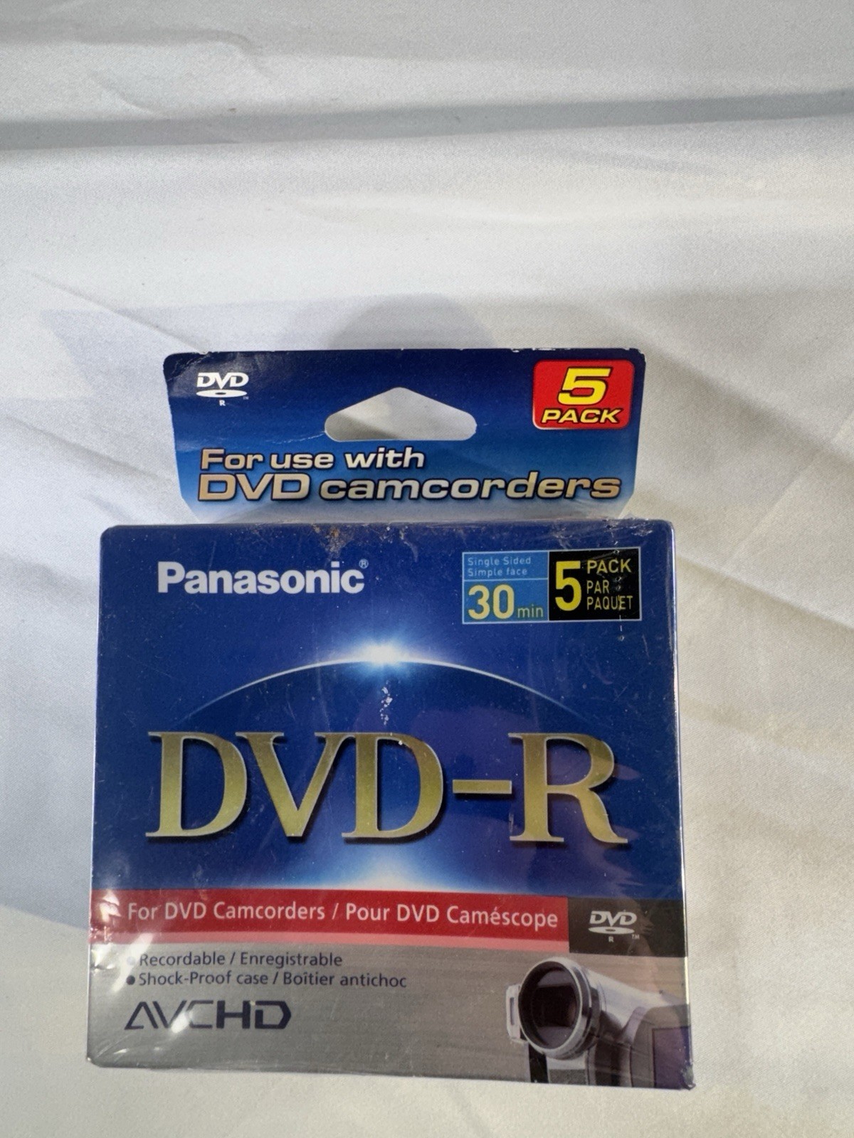 Panasonic DVD-RW 30 minute 1.4 GB 5 Pack Camcorder Blank Discs LM-RF30V5 NEW