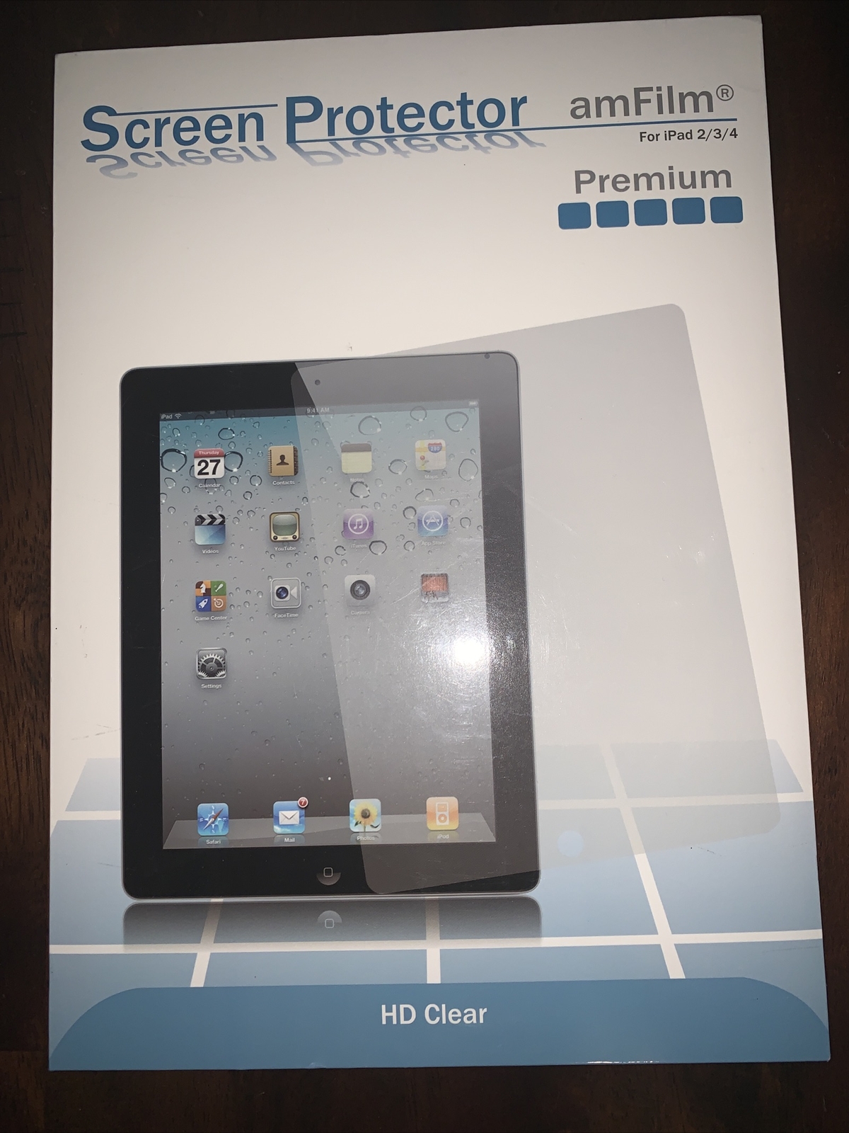 amFilm iPad 4, 3, 2  Premium HD Clear (Invisible) Screen Protector (2 Pack)