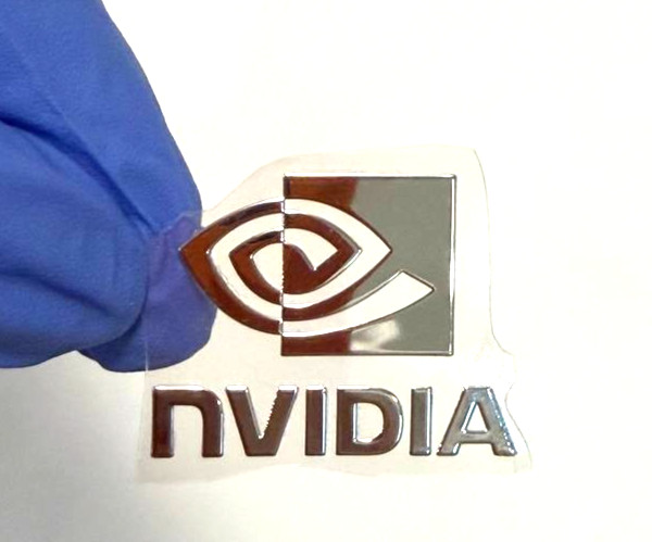 1 Pc fits NVIDIA  Metallic Sticker Label Decal Case Badge 29mm x 23mm