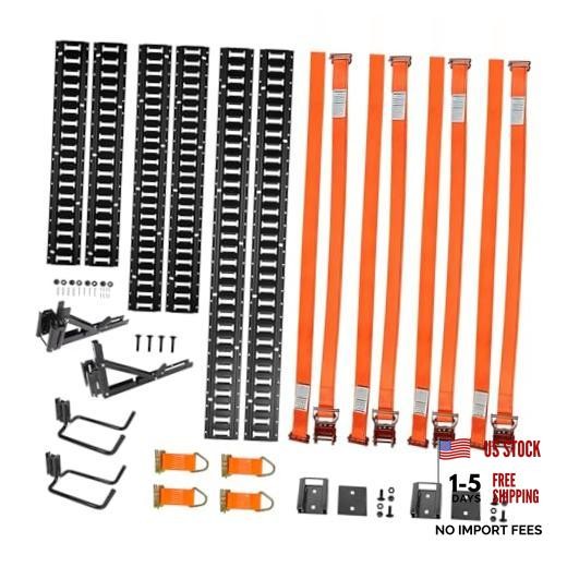 E-Track Tie-Down Rail Kit, 6 Pack 3ft+4ft+5ft E Track Rails, 3ft+4ft+5ft-20 Pcs